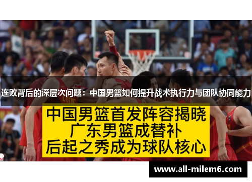 连败背后的深层次问题:中国男篮如何提升战术执行力与团队协同能力 连败背后的深层次问题:中国男篮如何提升战术执行力与团队协同能力